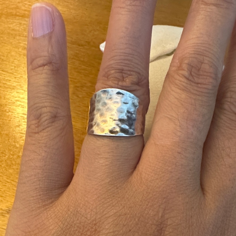 Hammered Silver Ring - image 3